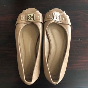 Tory Burch peep toe flats